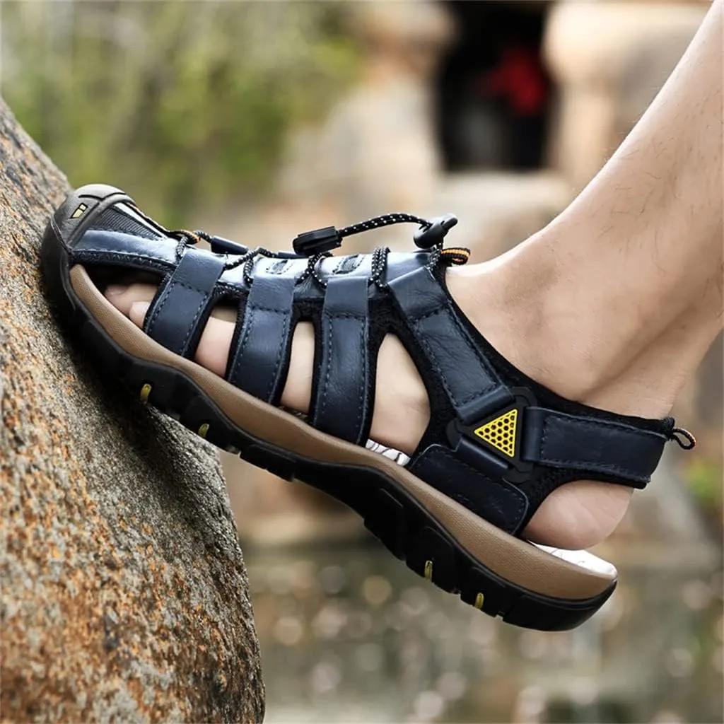 Veslexth Men's Outdoor Hiking Sandals, Sport Closed Toe Sandal Anti-Slip Athletic Trail Walking for Travel Water Beach Boat Fishing Adventure Lightweight Summer Shoes Waterproof Fisherman Trekking