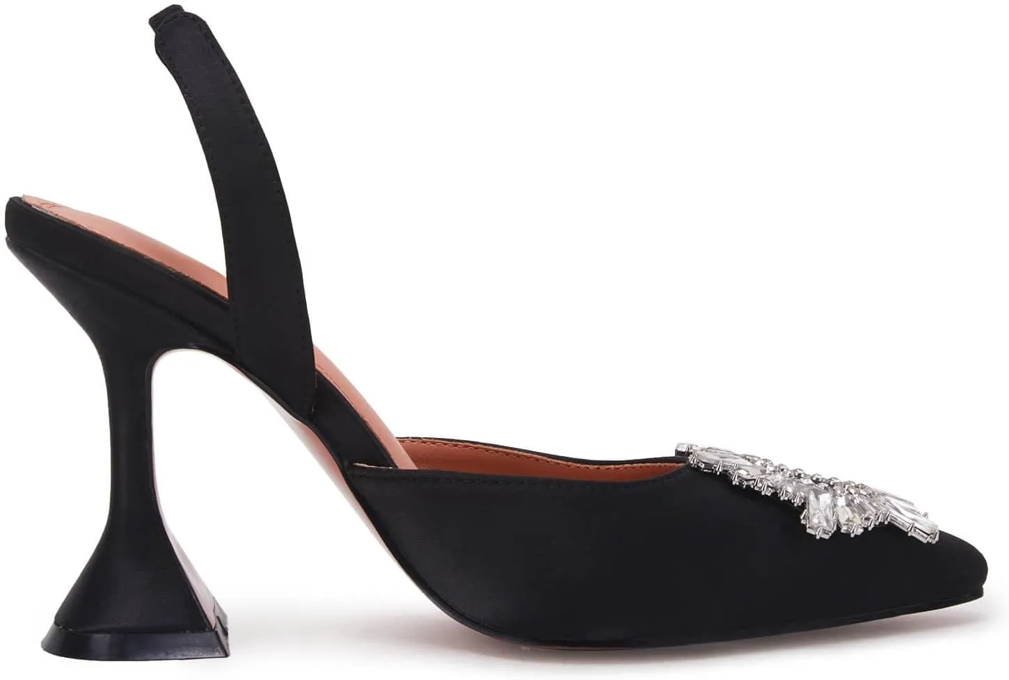 VETASTE Women's High Heel Crystal Slingback Pumps Pointed Toe Strappy Triangle Heeled Party Wedding Bride Pump Shoes