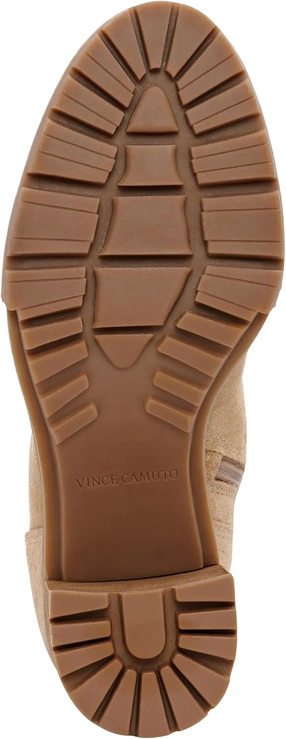 Vince Camuto Dasemma Caramel Leather Wide Calf Over The Knee Block Heel Boot