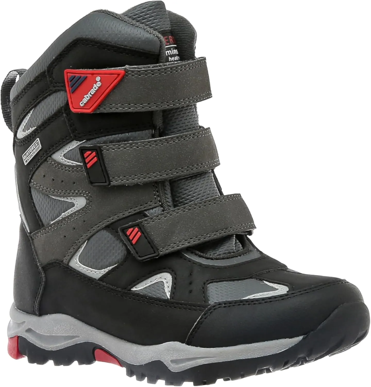 Vireo Boy's Snow Boot: 200g enTHERMA-Insulated, deHYDREX Waterproof, Memory Foam Footbed, Reflective Trim, Triple Straps
