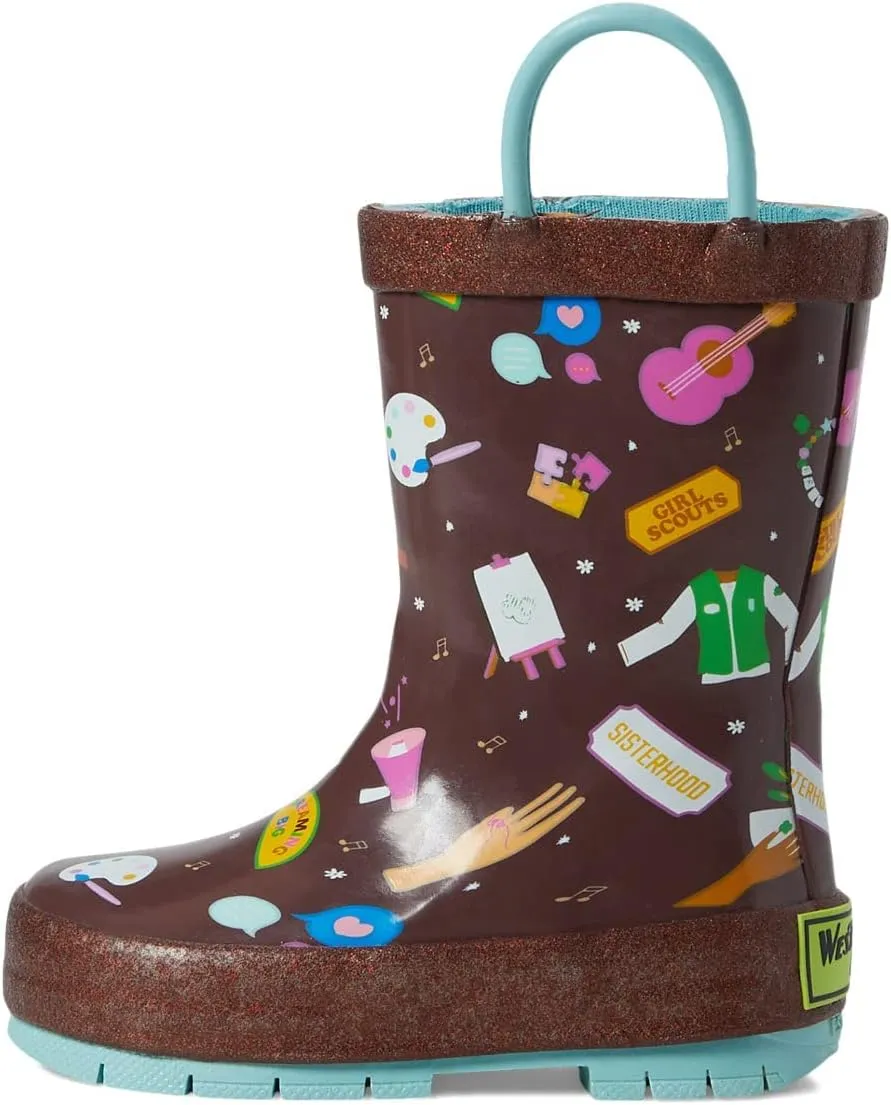 Western Chief Girl's Brownie Squad Rain Boot (Toddler/Little Kid/Big Kid)