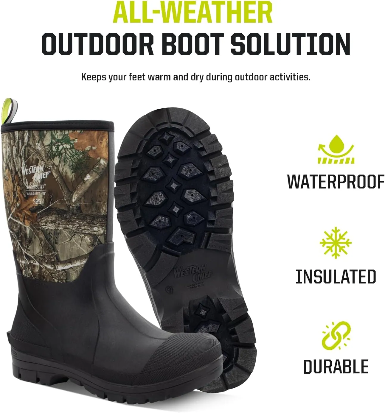Western Chief Men's 365 Mid Snow Boot