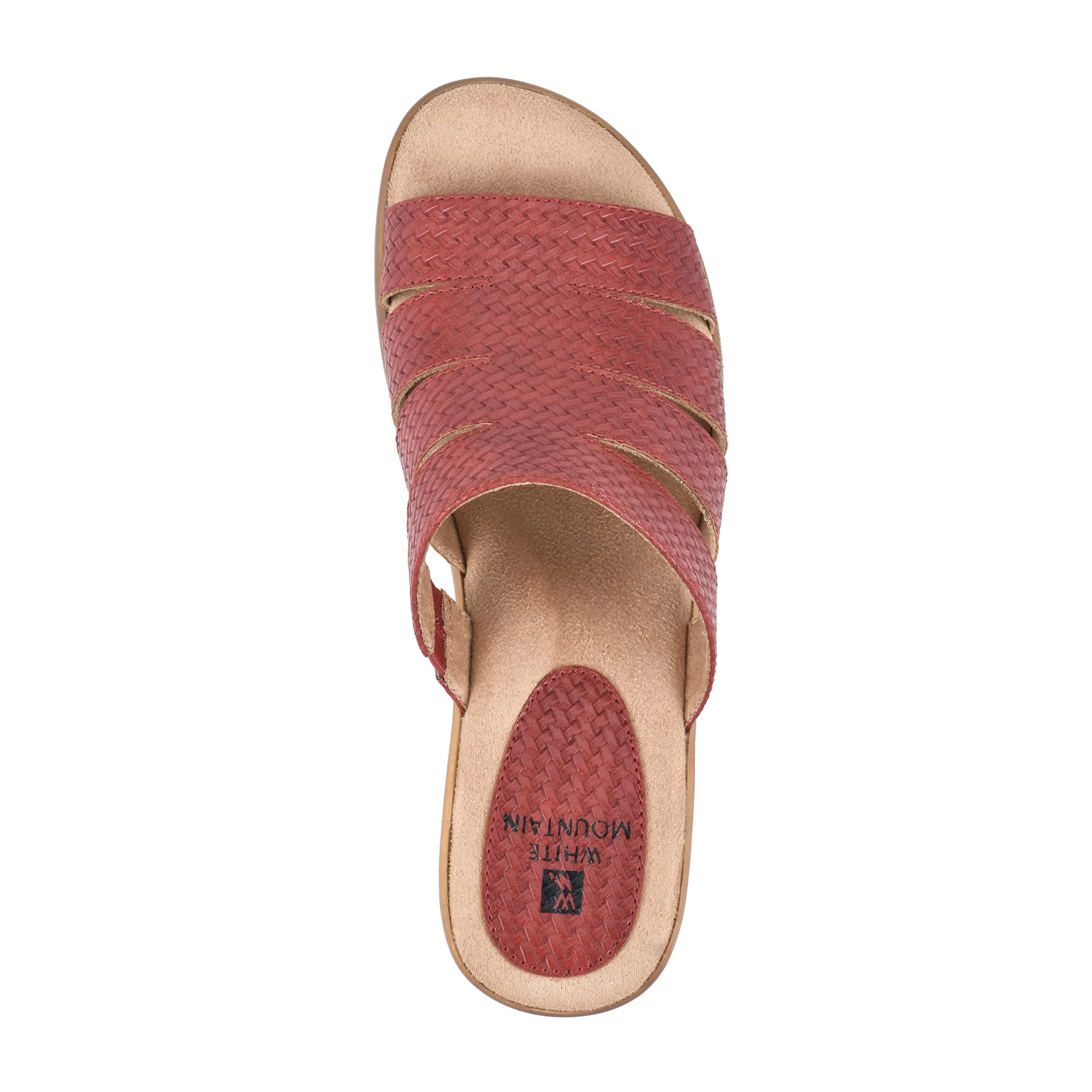 WHITE MOUNTAIN Shoes Valora Women's Clog Sandal, Red/Woven, 6.5 M