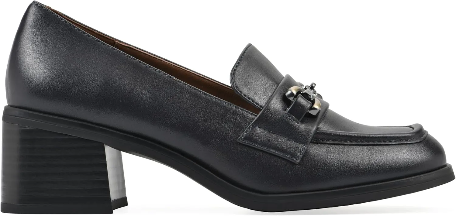 WHITE MOUNTAIN Women's Nacho Block Heel Loafer