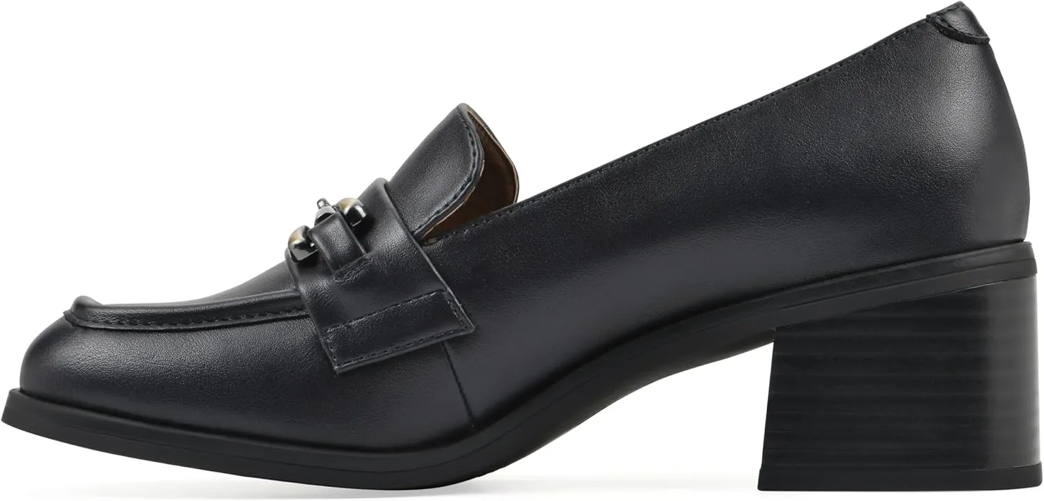 WHITE MOUNTAIN Women's Nacho Block Heel Loafer