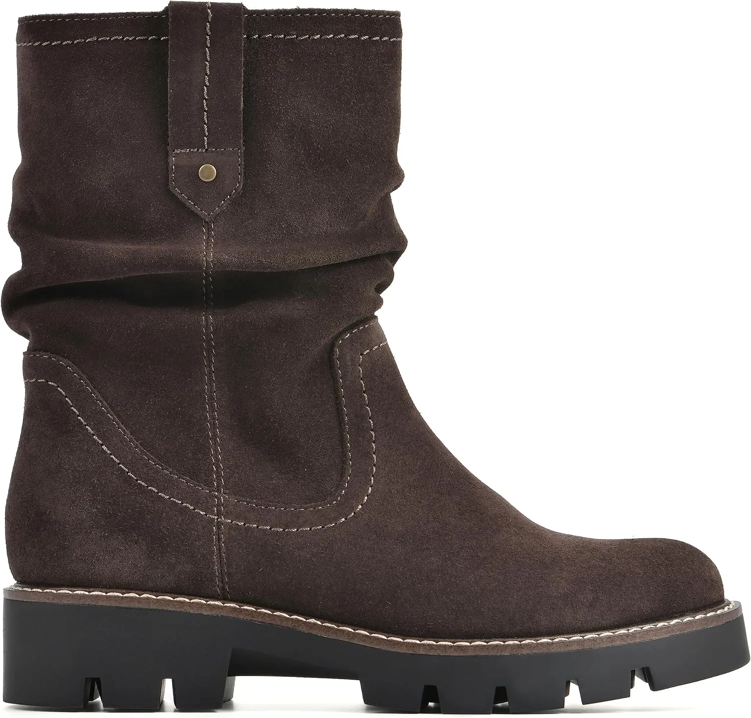 WHITE MOUNTAIN Women's Shoes Glean Lug Sole Mid Calf Boot