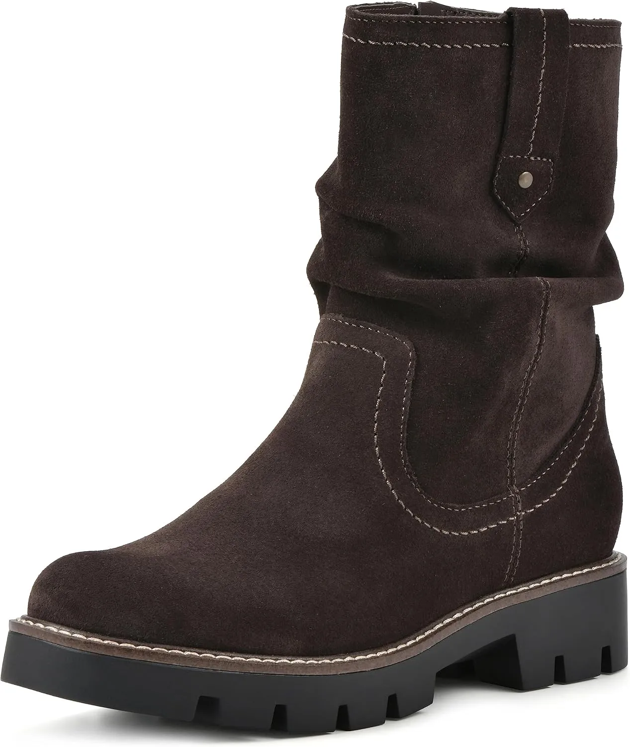 WHITE MOUNTAIN Women's Shoes Glean Lug Sole Mid Calf Boot