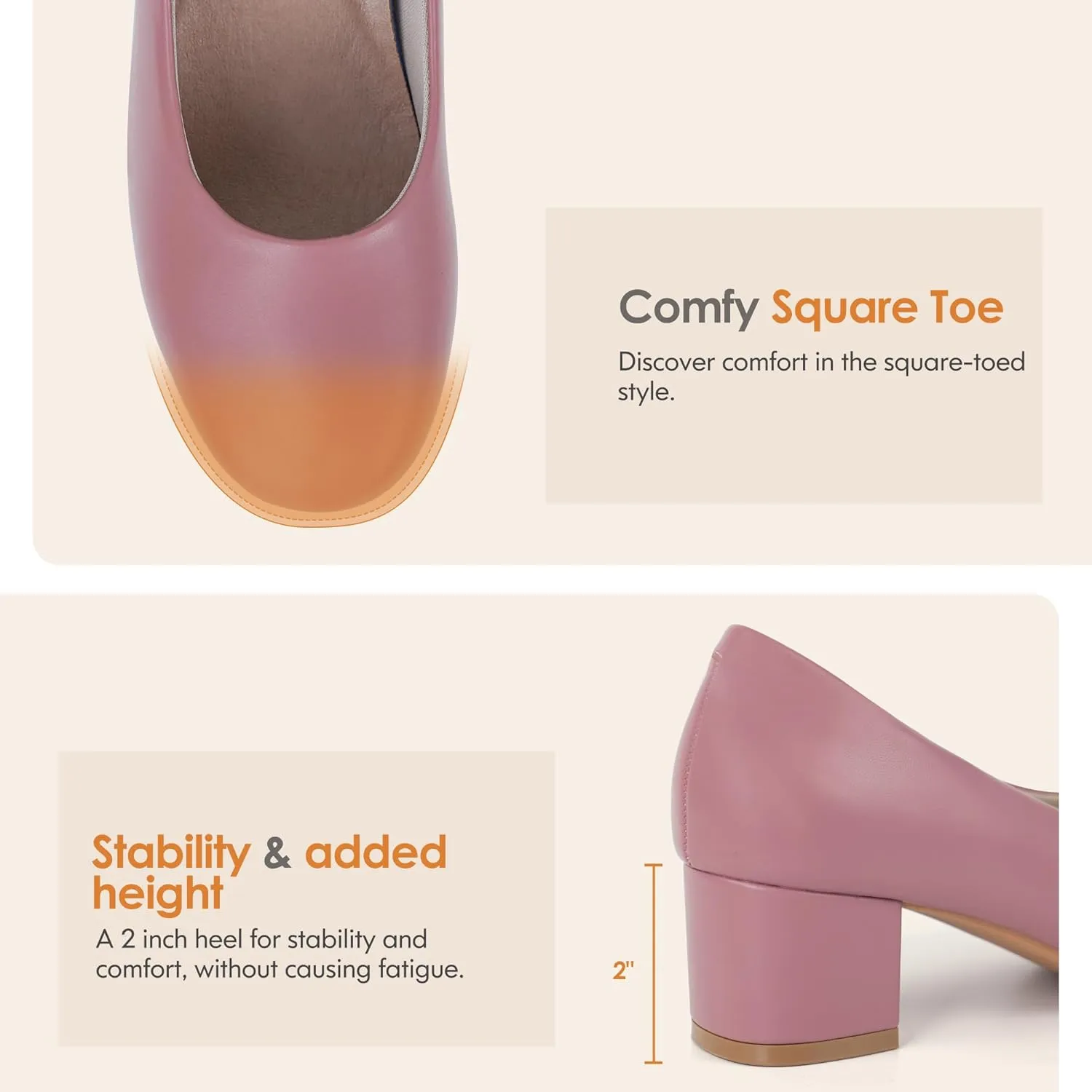 Women Dress Shoes Low Heel Work Pumps