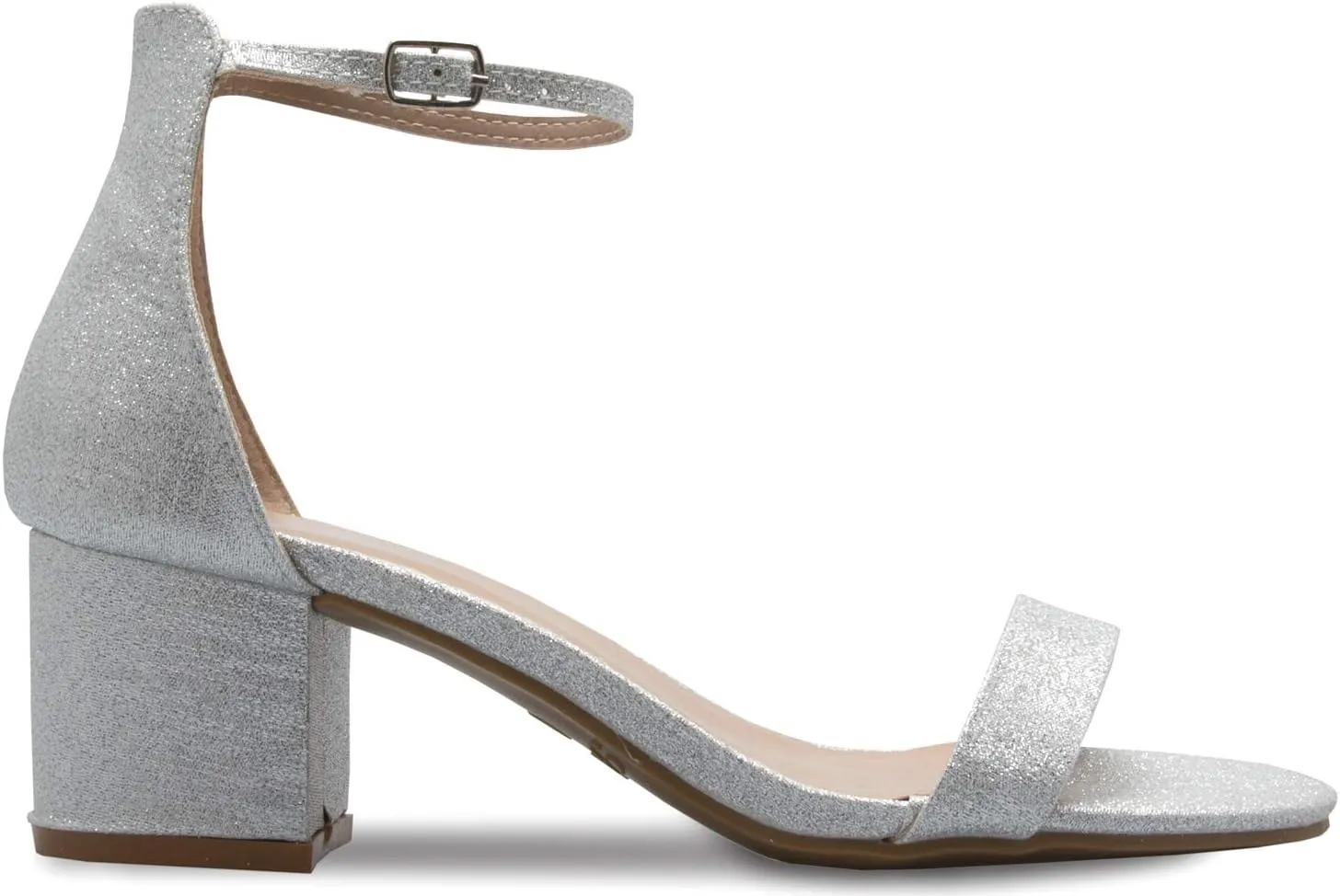 Women's Ankle Strap Kitten Heel ? Adorable Low Block Metal Heel