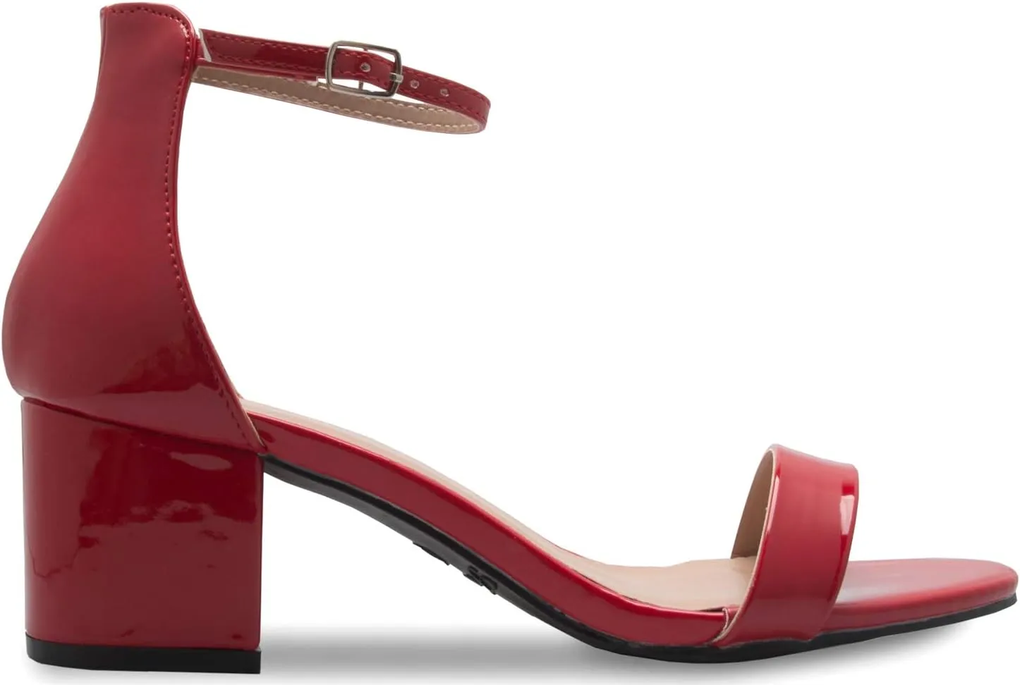 Women's Ankle Strap Kitten Heel ? Adorable Low Block Metal Heel