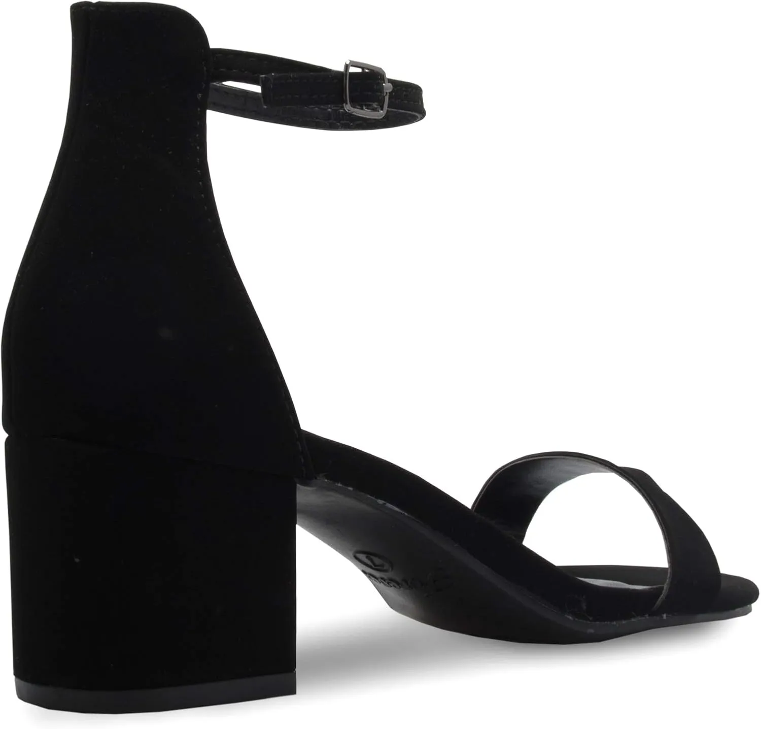 Women's Ankle Strap Kitten Heel ? Adorable Low Block Metal Heel