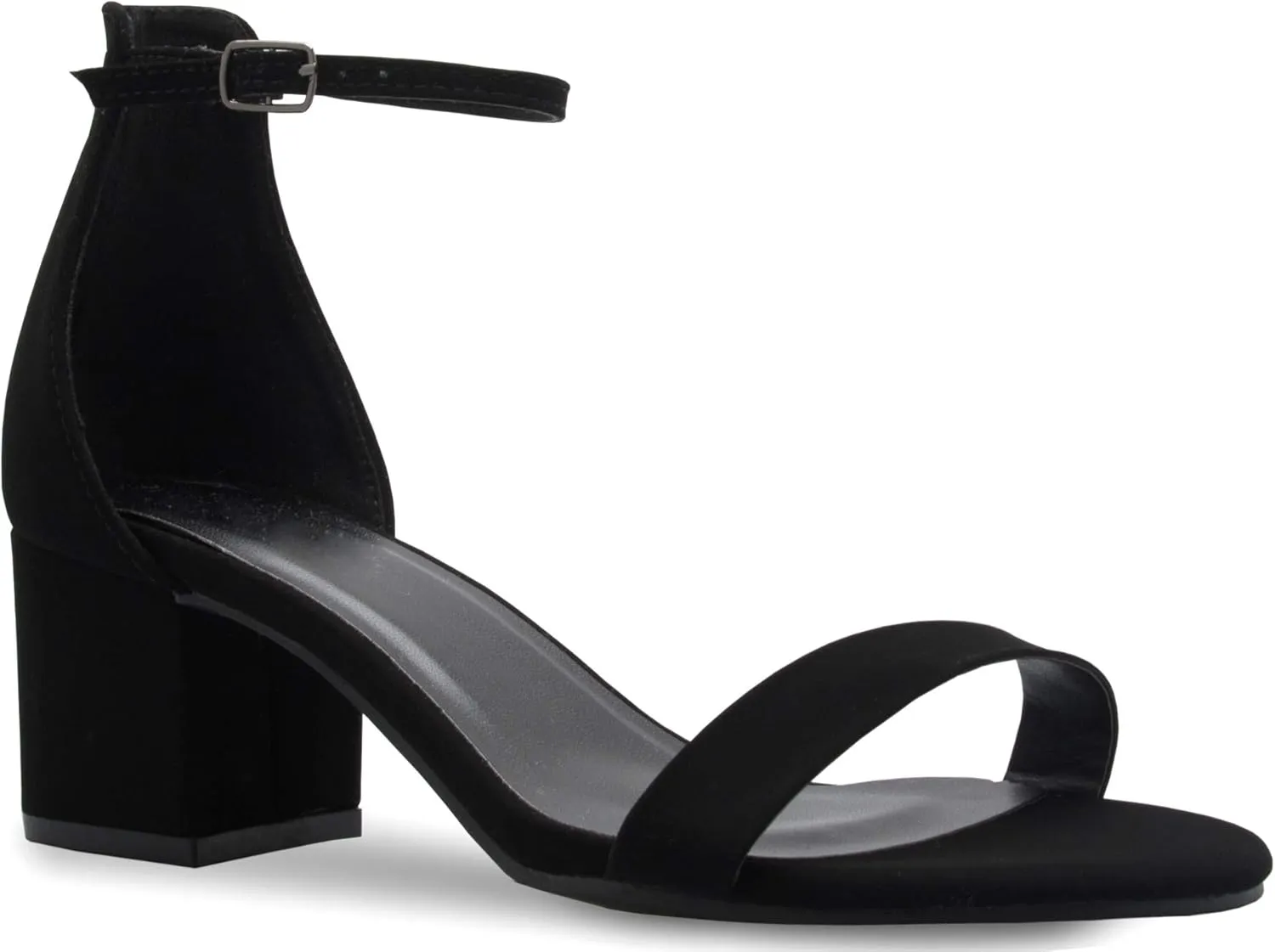 Women's Ankle Strap Kitten Heel ? Adorable Low Block Metal Heel
