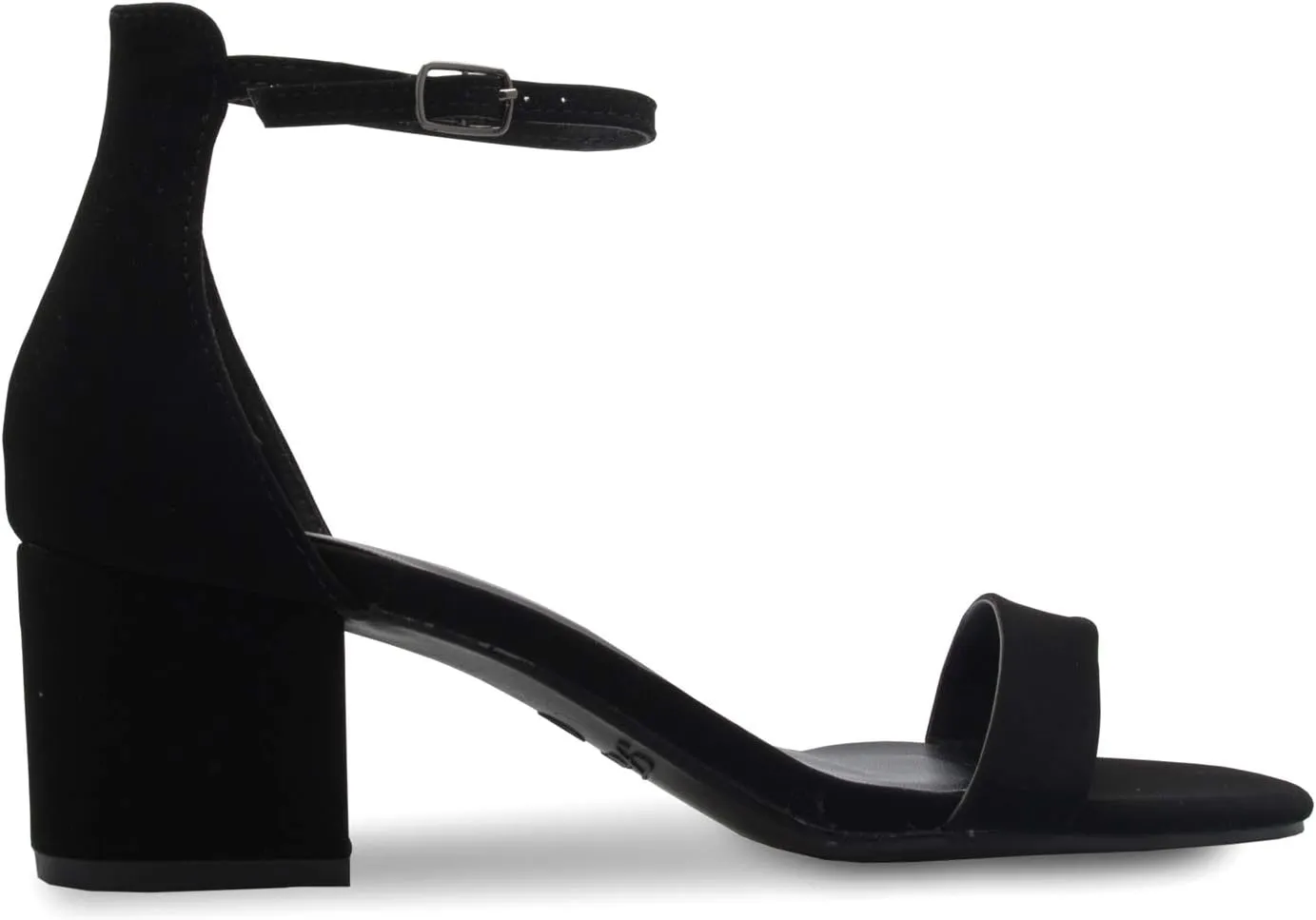 Women's Ankle Strap Kitten Heel ? Adorable Low Block Metal Heel