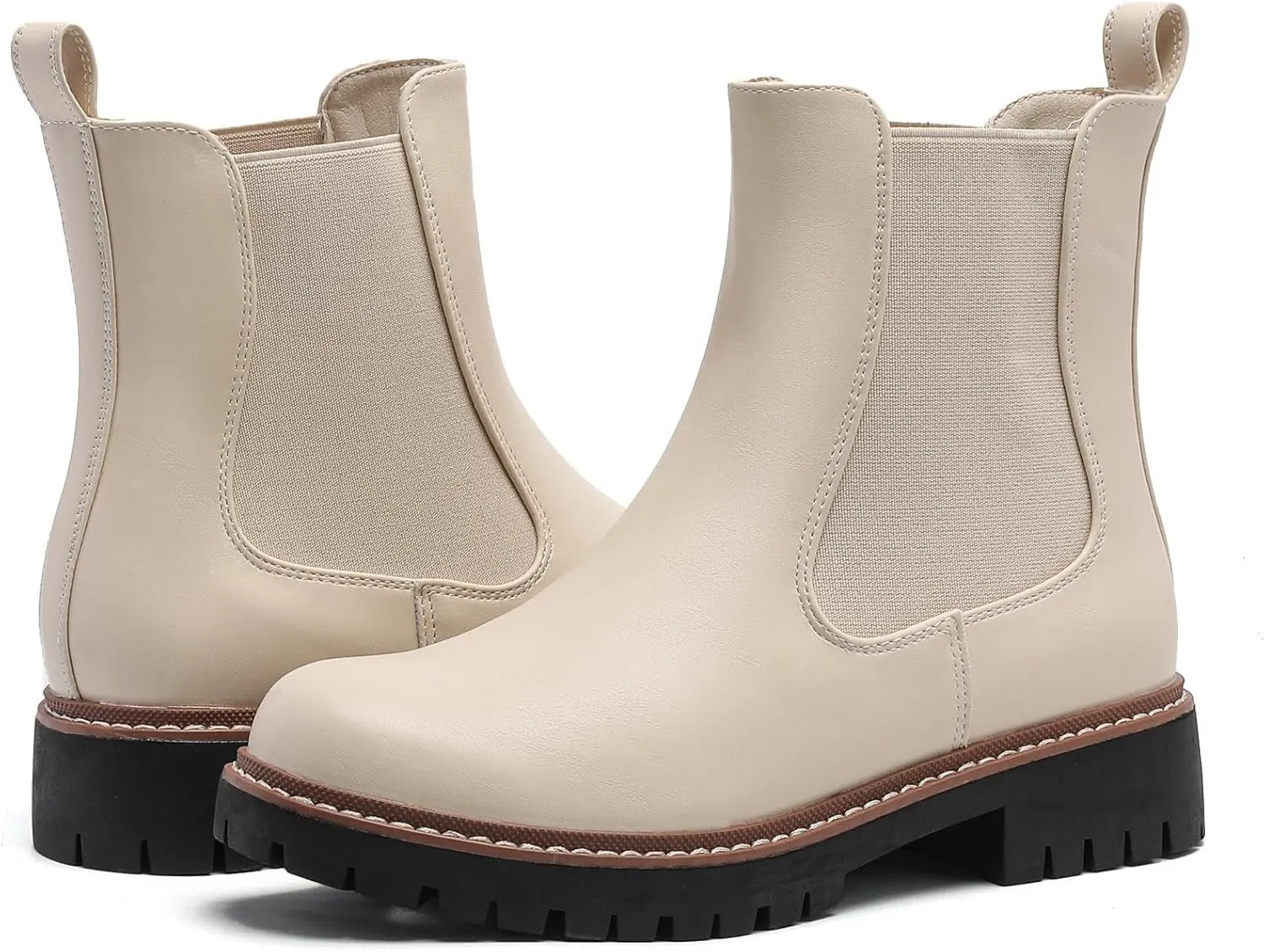 Women’s Chelsea Boots with Lug Sole Ankle Booties