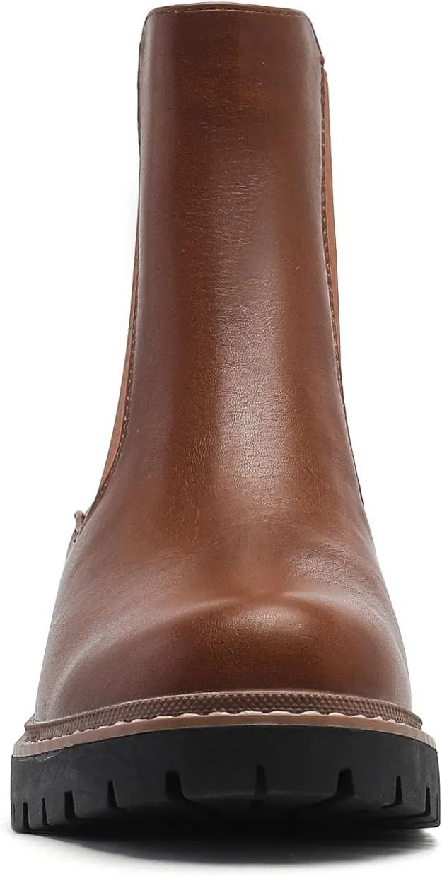 Women’s Chelsea Boots with Lug Sole Ankle Booties