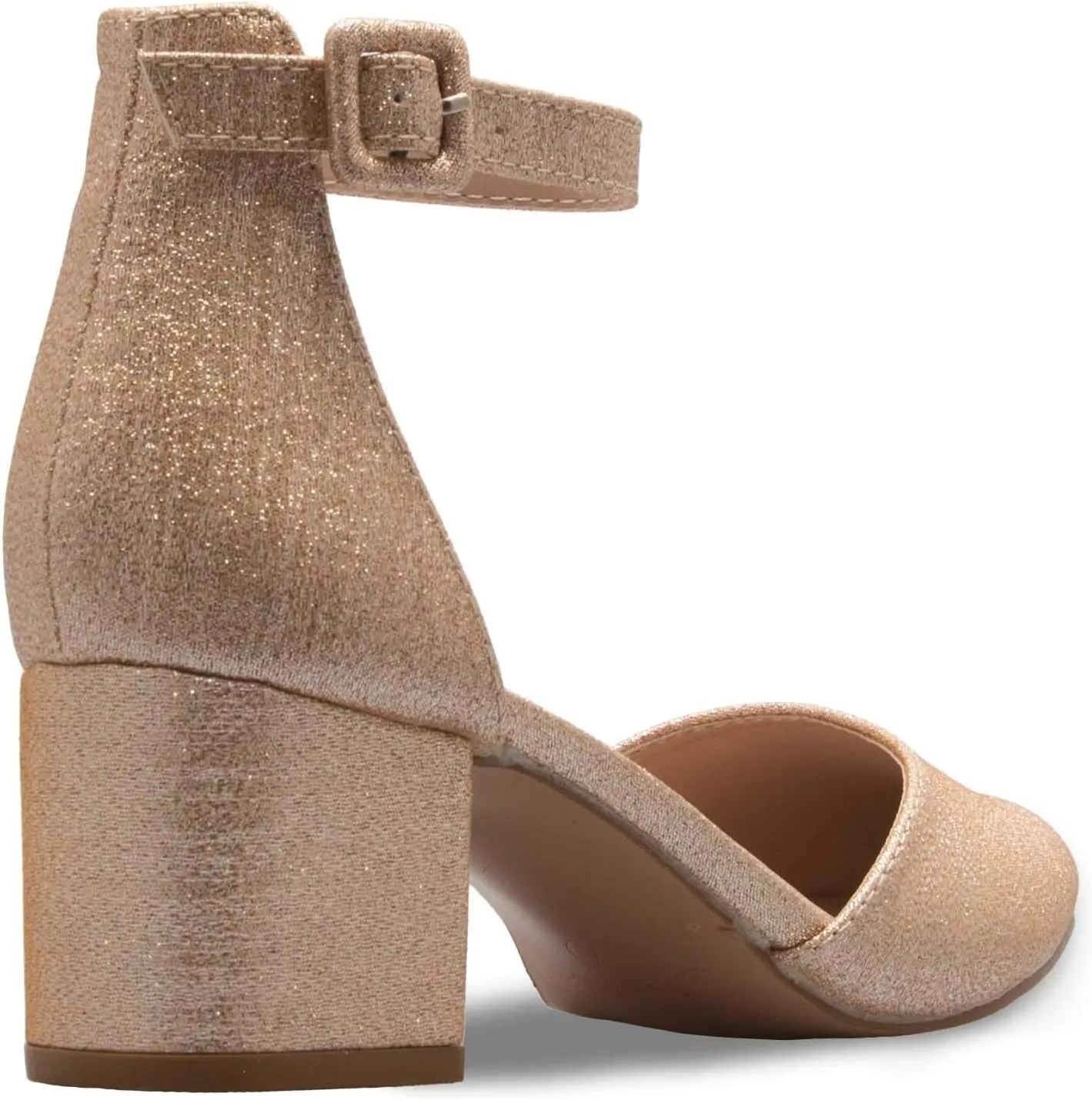 Women's Classic Pumps Close Toe Ankle Strap Kitten Heel - Adorable Low Block Heel