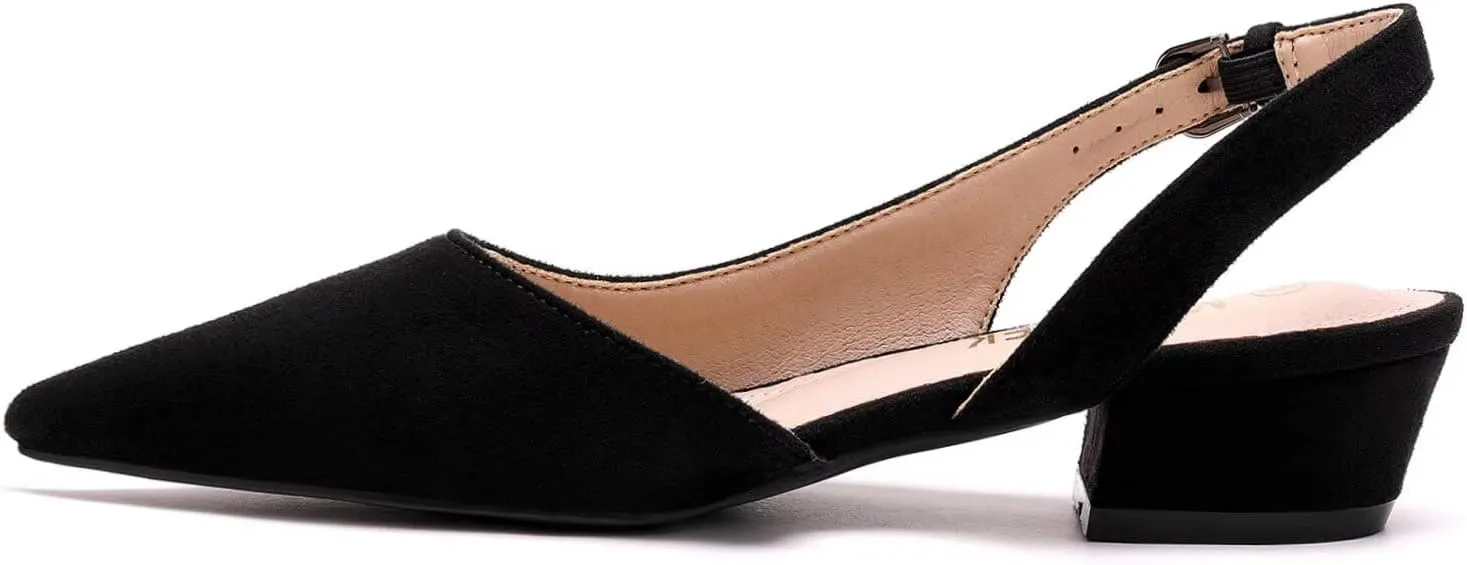 Women's Low Heel Slingback Pumps
