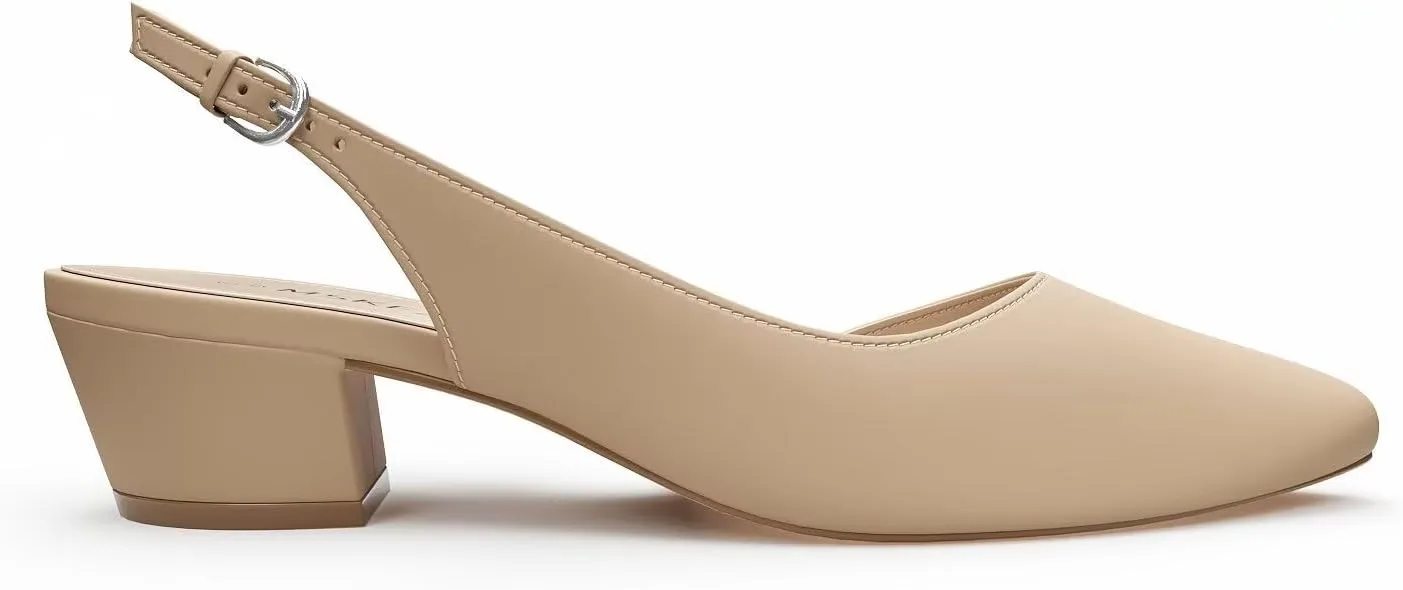 Women's Low Heel Slingback Pumps