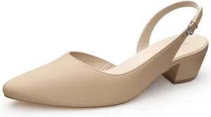 Women's Low Heel Slingback Pumps