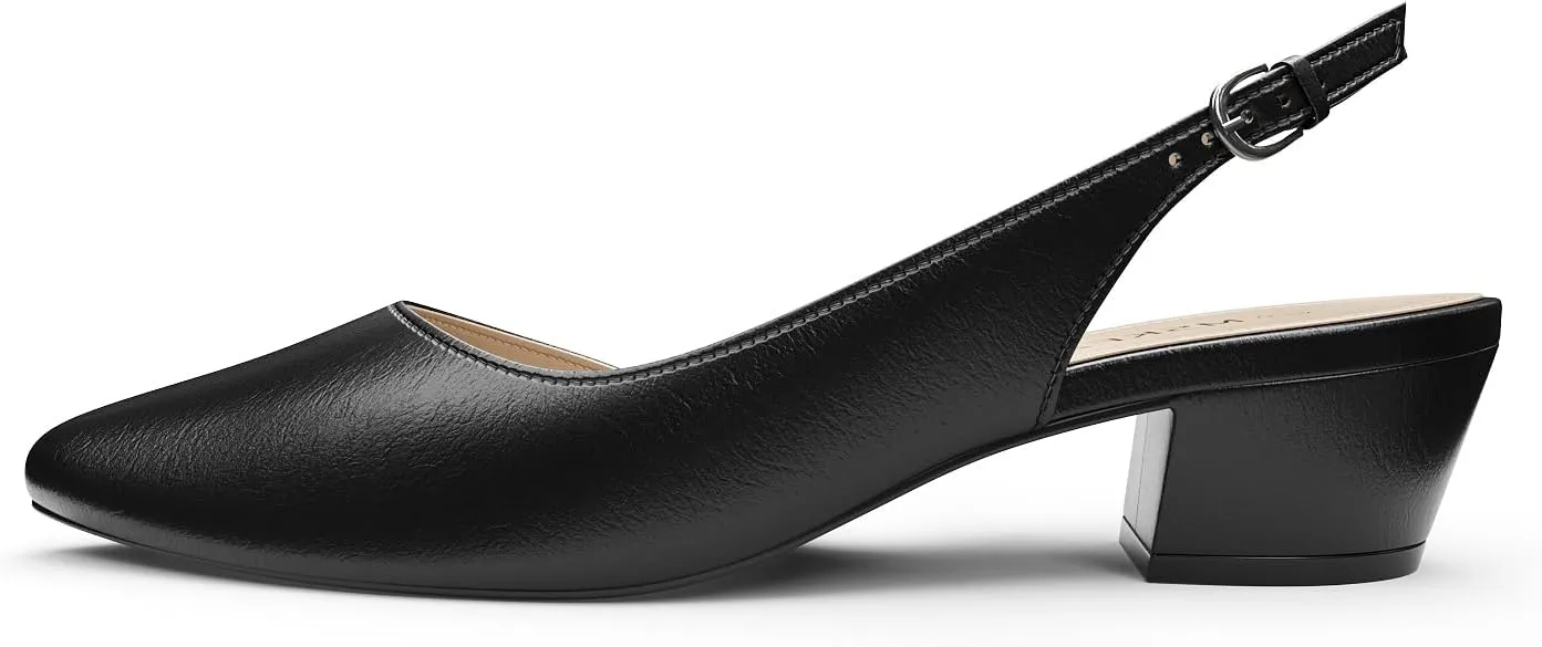 Women's Low Heel Slingback Pumps