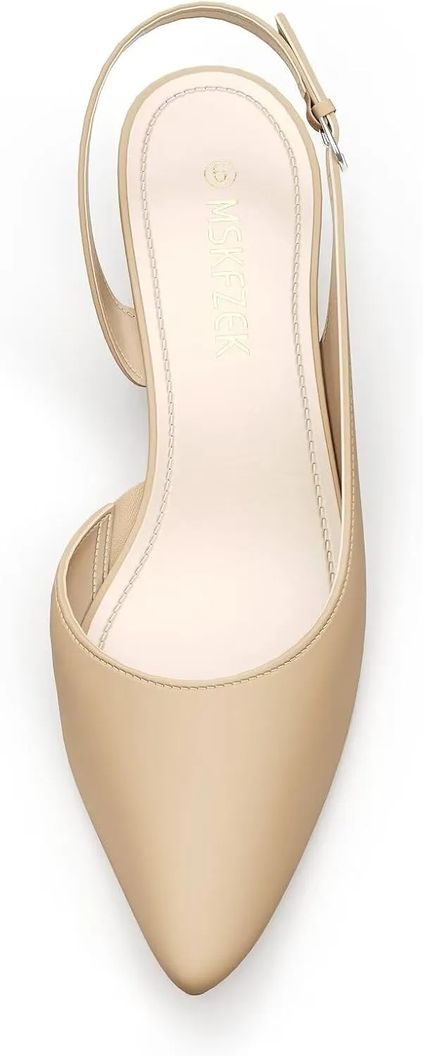 Women's Low Heel Slingback Pumps