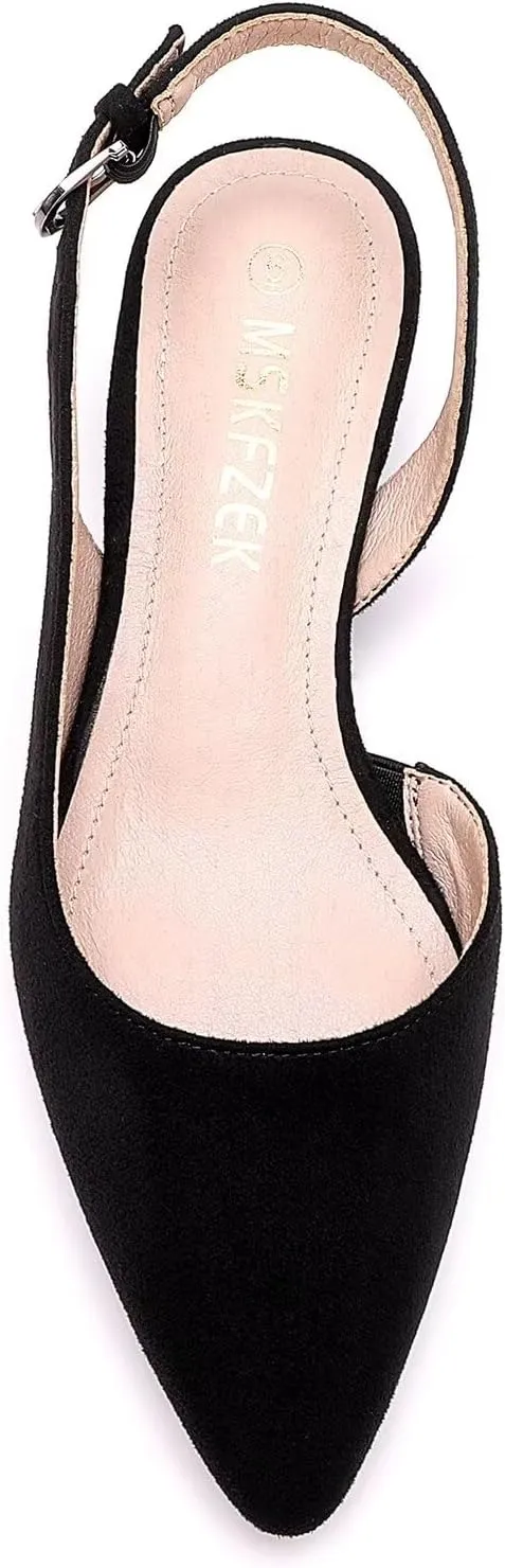 Women's Low Heel Slingback Pumps