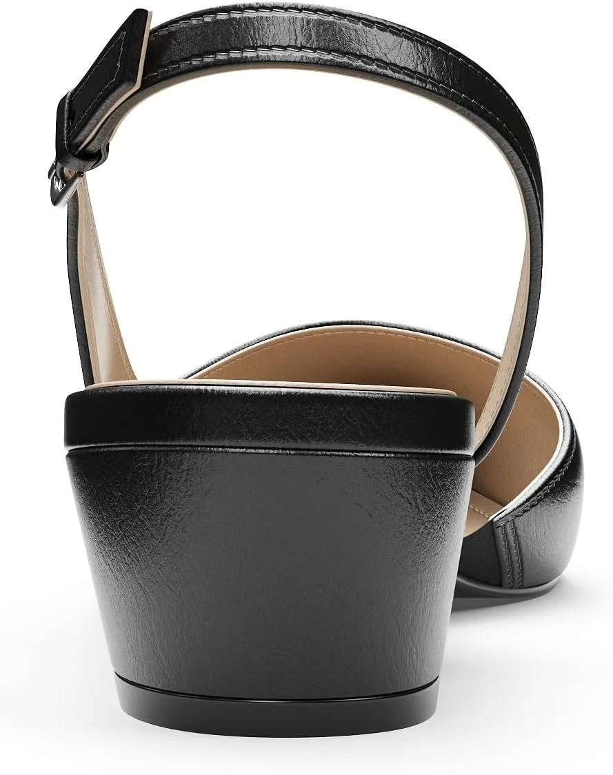 Women's Low Heel Slingback Pumps