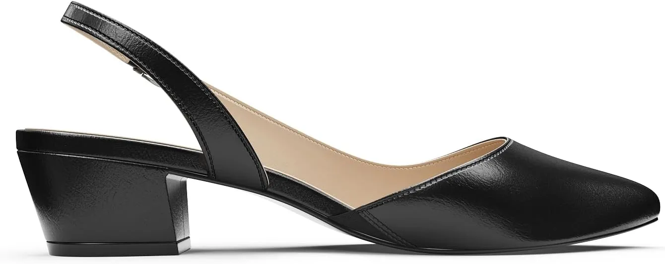 Women's Low Heel Slingback Pumps