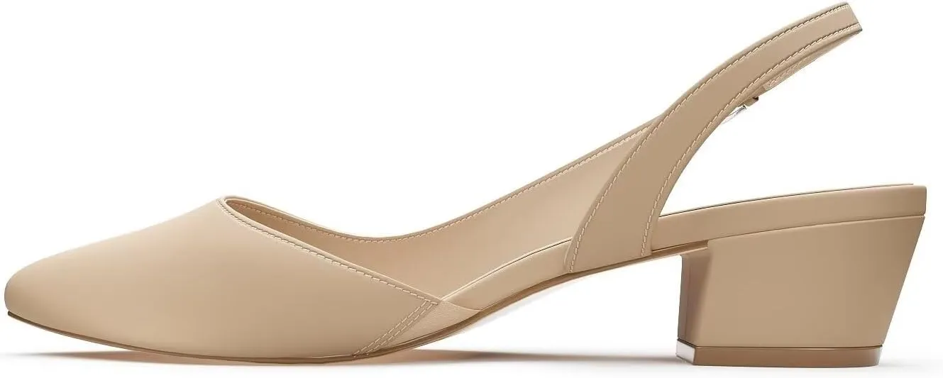 Women's Low Heel Slingback Pumps