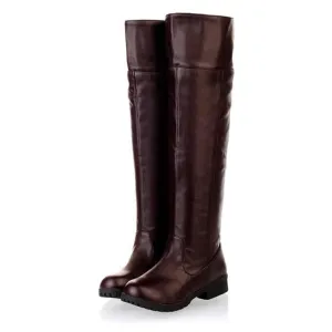 Women's low-heel square heel boots