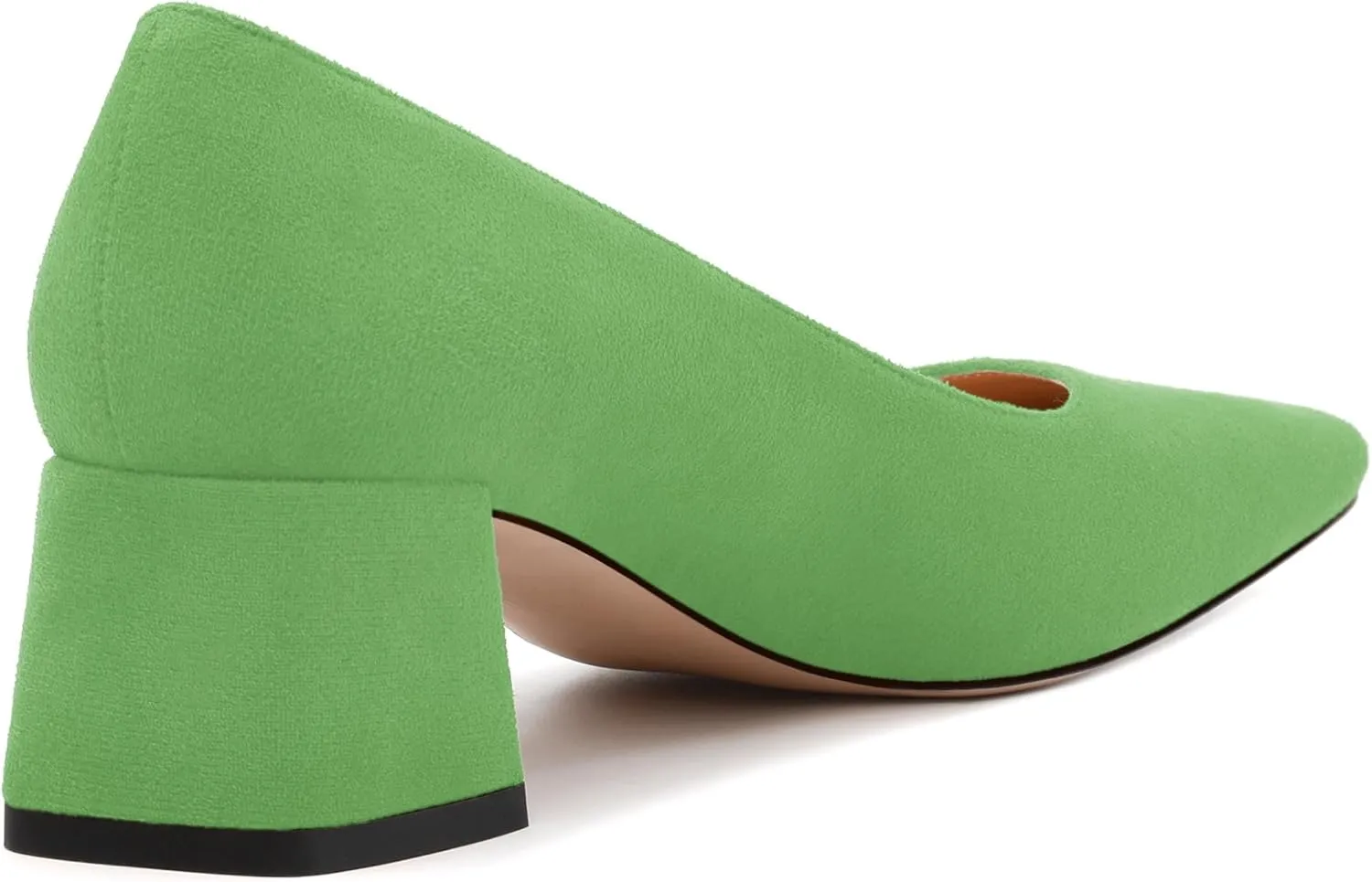 Women’s Pumps, Chunky Low Block Heels Square Closed Toe Dress Pumps Shoes for Women