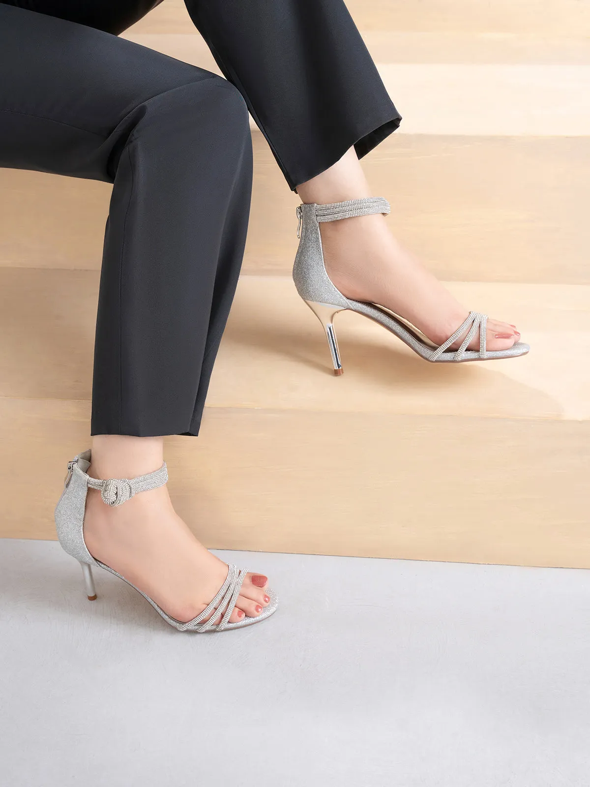 Women's "AMASA" Decorated Heeled Sandals