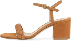 Women's Strappy Heels Sandals Open Toe Low Heel Chunky High Sandal Fashion Braided Ankle Strap Daily Party Wedding Dress Pumps Shoes