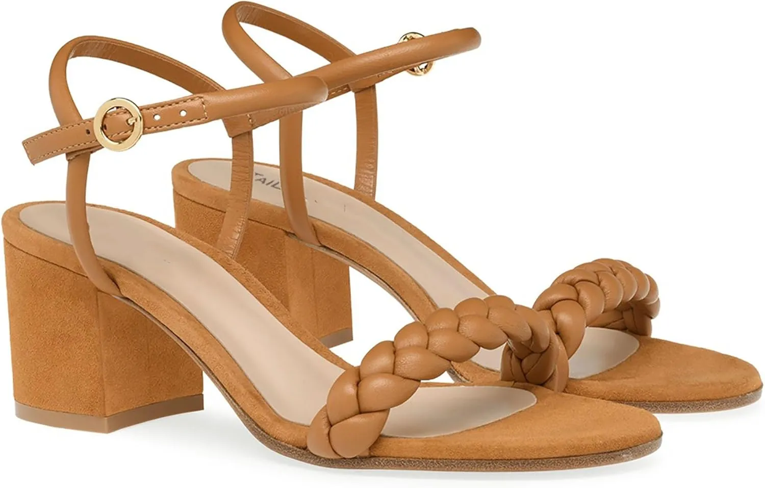 Women's Strappy Heels Sandals Open Toe Low Heel Chunky High Sandal Fashion Braided Ankle Strap Daily Party Wedding Dress Pumps Shoes