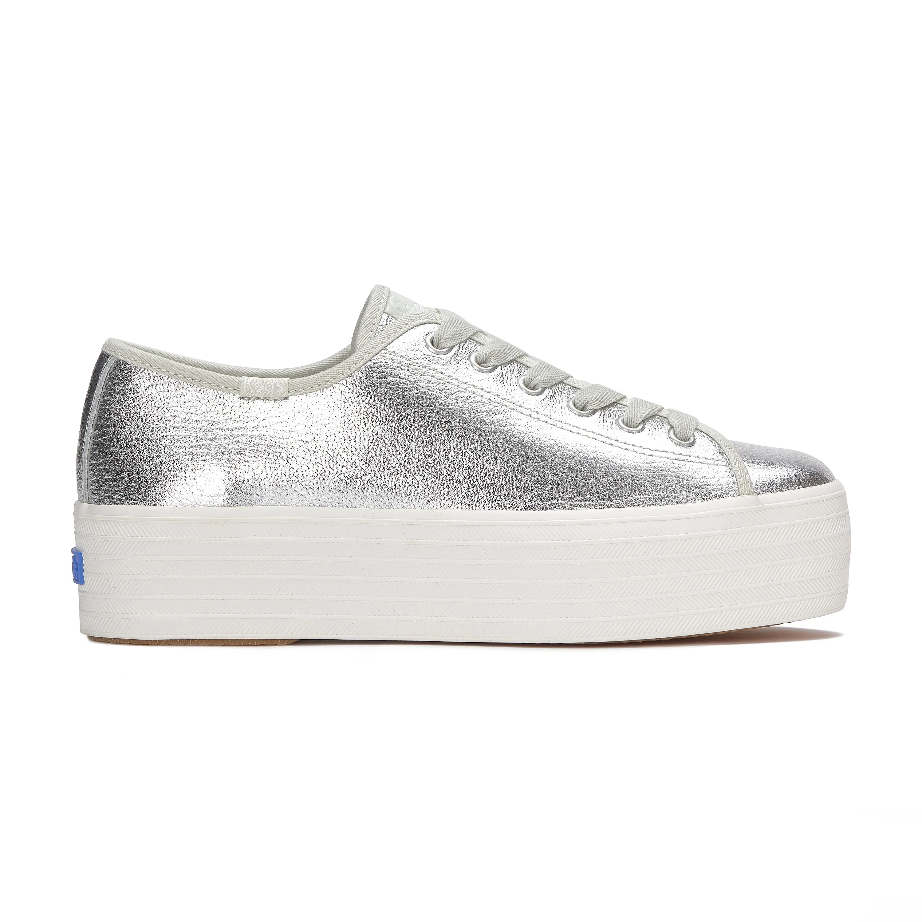 Women's Triple Up Washed Metallic Leather Silver