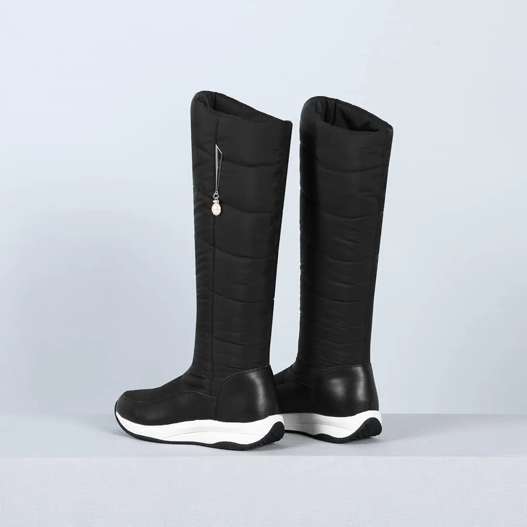 Women's Winter Knee High Snow Boots Waterproof Rain Warm Fur Lined Cold Weather Wide Calf Snow Boot