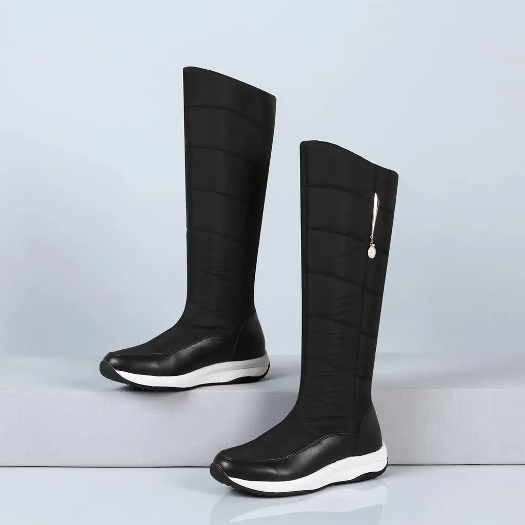 Women's Winter Knee High Snow Boots Waterproof Rain Warm Fur Lined Cold Weather Wide Calf Snow Boot