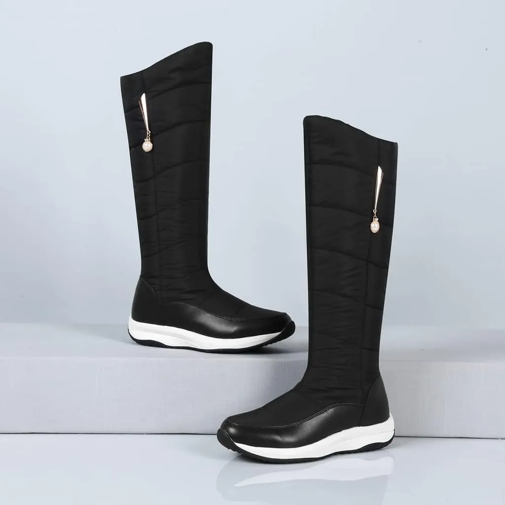Women's Winter Knee High Snow Boots Waterproof Rain Warm Fur Lined Cold Weather Wide Calf Snow Boot