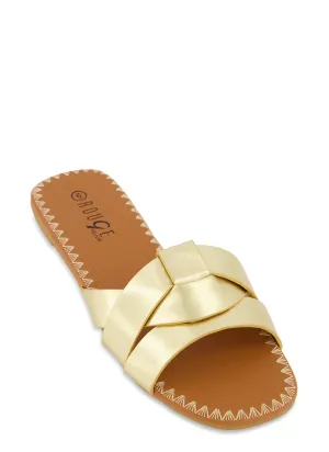 Woven Band Slide Sandals