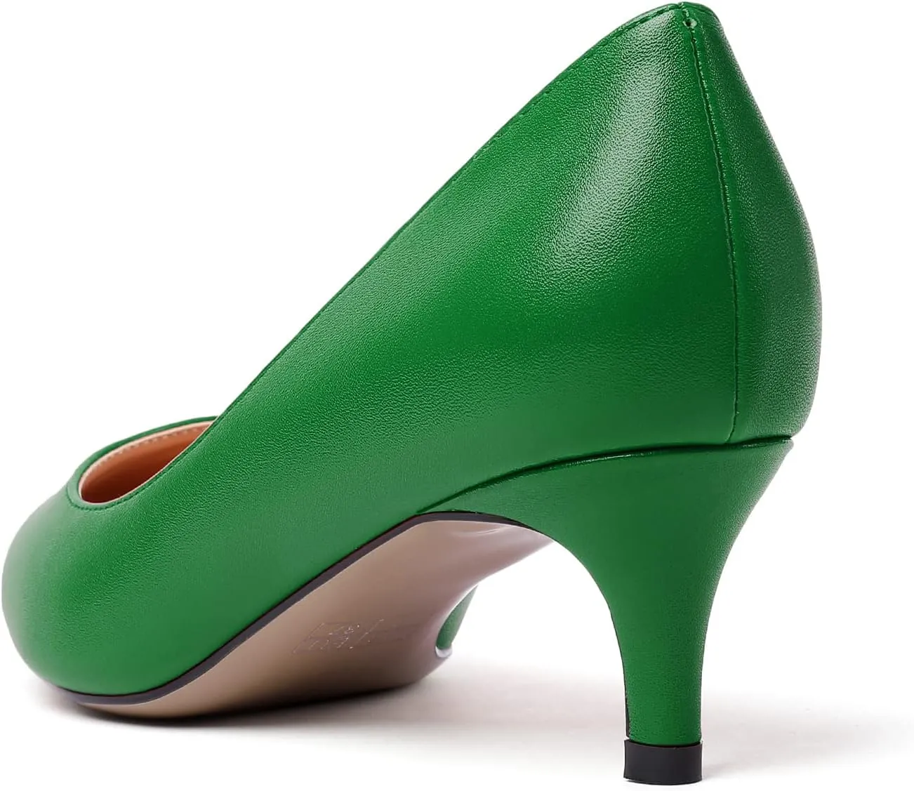 YODEKS Women's Kitten Heel Pumps Pointed Toe Low Heel Pumps Slip on Comfort Dress Shoes 2 Inches Heels for Party Wedding Dress