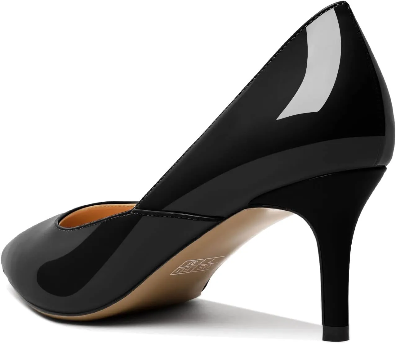 Zamikoo Low Kitten Heel Pumps for Women, Pointed Toe Slip on Heel Pumps, D'Orsay Heels Dress Shoes for Ladies Office Wedding Party 2.5 Inches