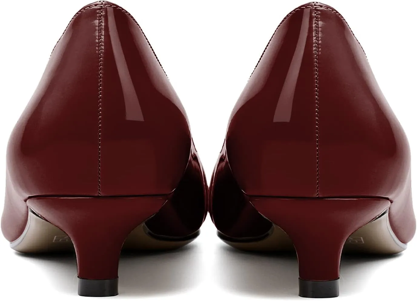 Zamikoo Women Pumps Kitten Heel Pointed Toe Slip On Classic Bow Tie Leather Patent Fashion Dress Shoes US Size 5- Size 13