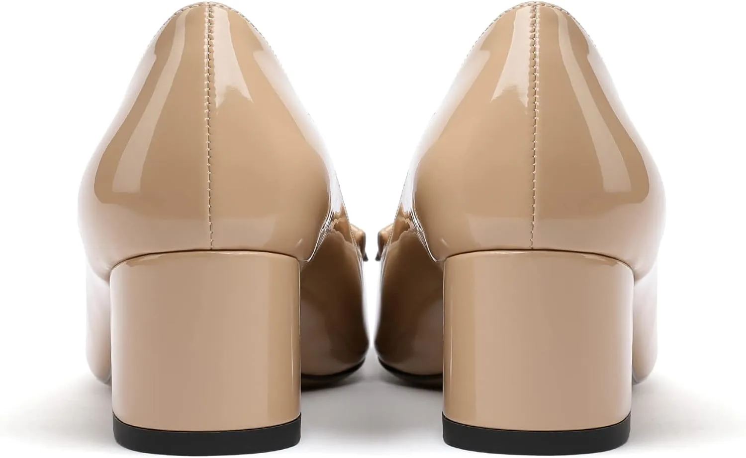 Zamikoo Women's Block Heel Pumps Low Heel Slip On Pointy Toe Wedding Dress Shoes US Size 5-13