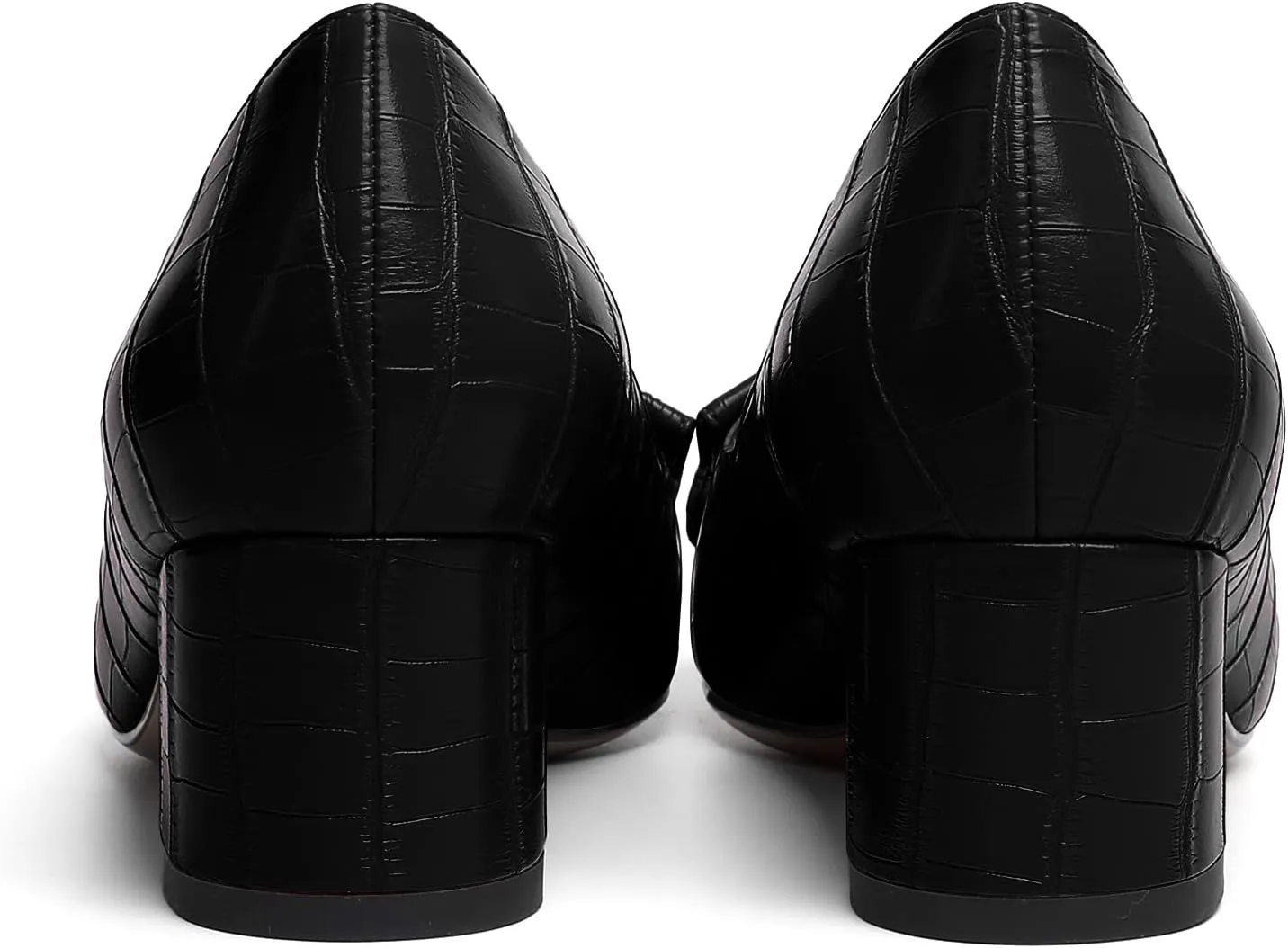 Zamikoo Women's Block Heel Pumps Low Heel Slip On Pointy Toe Wedding Dress Shoes US Size 5-13