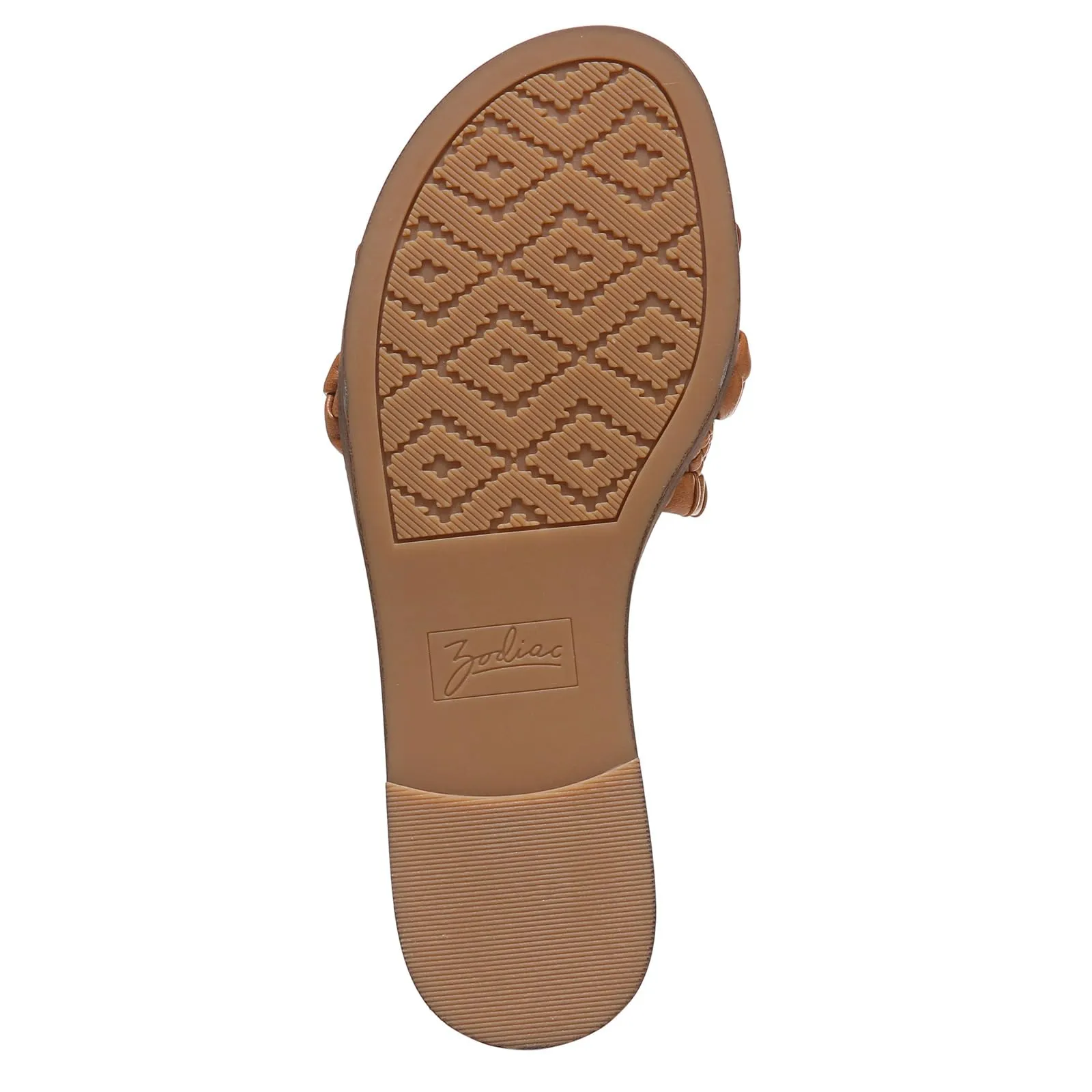 ZODIAC Womens Colleen Flat Sandal Caramel Brown Woven 9 M
