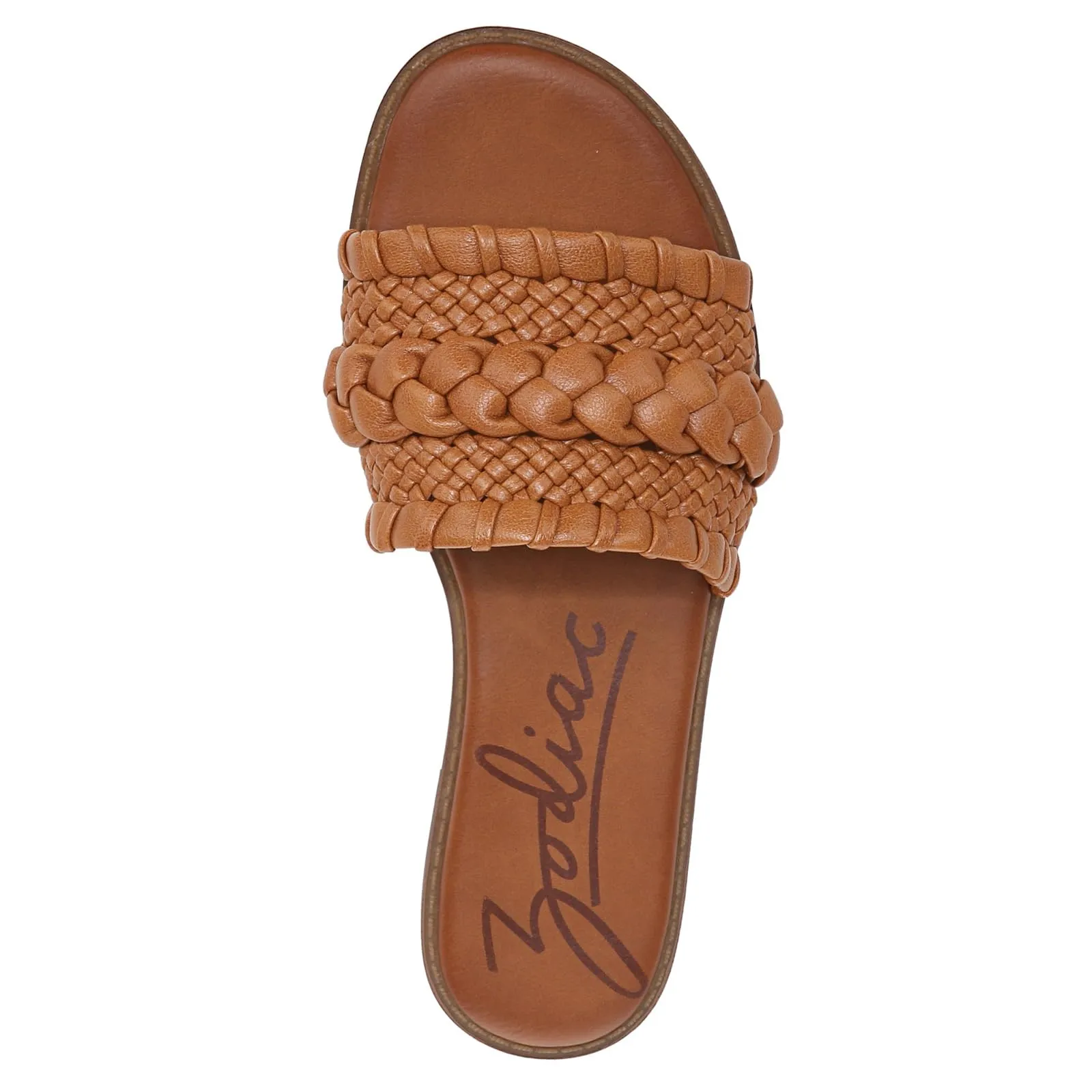 ZODIAC Womens Colleen Flat Sandal Caramel Brown Woven 9 M