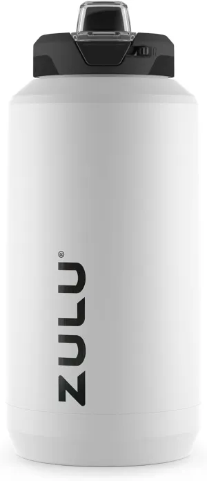 ZULU Goals Vacuum Insulated Large Capacity Stainless Steel Water Bottle | Reusable Jug Thermoses with Carry Handle | Leak-Proof Lid | Perfect for Travel, Workout, Gym, Hiking, Camping | 64oz, 101oz